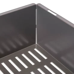 Emuca Kit panier métallique et rack ajustable Quartz pour armoires, glissières extension totale et à fermeture douce, Module 90cm,