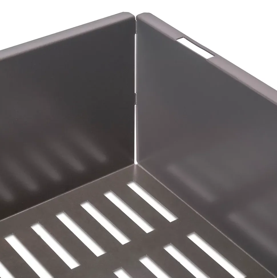 Emuca Kit panier métallique et rack ajustable Quartz pour armoires, glissières extension totale et à fermeture douce, Module 90cm,