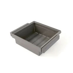 Emuca Kit panier métallique et rack ajustable Quartz pour armoires, glissières extension totale et à fermeture douce, Module 60cm,