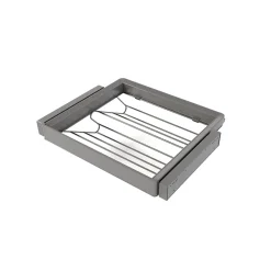 Emuca Kit tiroir à chaussures et rack ajustable Quartz pour armoires, glissières extension totale et à fermeture douce, Module