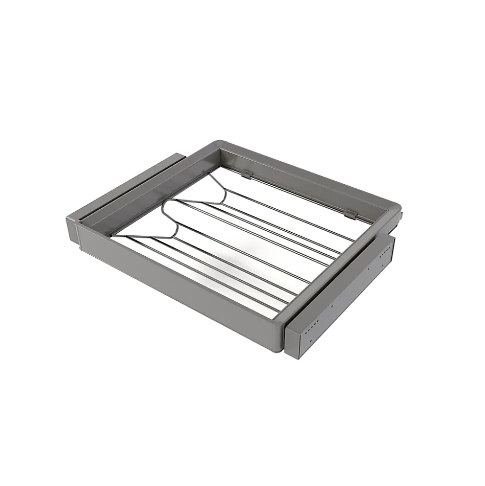 Emuca Kit tiroir à chaussures et rack ajustable Quartz pour armoires, glissières extension totale et à fermeture douce, Module