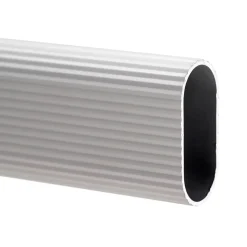 Emuca Kit tube de penderie 30x15 mm aluminium, 0, 95 m, Anodisé mat, Aluminium et Zamak.