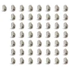 Emuca Lot de 50 supports de tringles de penderie, Zamak, Nickelé