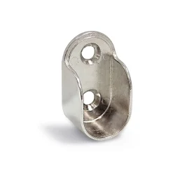 Emuca Lot de 50 supports de tringles de penderie, Zamak, Nickelé
