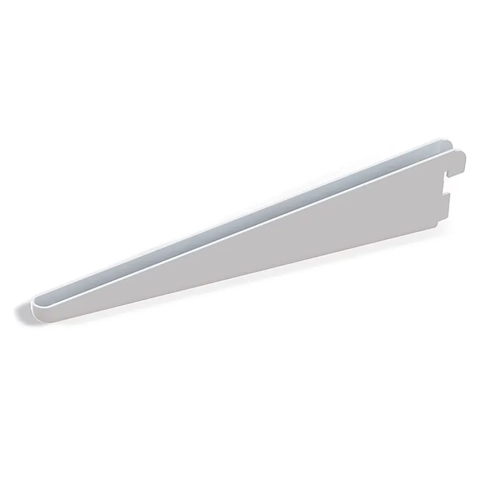 Emuca Lot de 20 supports d'étagères en bois Jagmet, pas de profil 32mm, longueur 470mm, Acier, Blanc