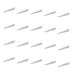 Emuca Lot de 20 supports d'étagères en bois Jagmet, pas de profil 32mm, longueur 470mm, Acier, Blanc