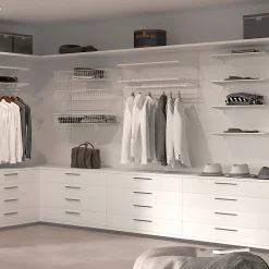 Emuca Lot de 20 supports d'étagères en bois Jagmet, pas de profil 32mm, longueur 470mm, Acier, Blanc