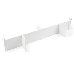 Emuca Lot de séparateurs pour l'intérieur des tiroirs Vertex-Concept, 900, Peint en blanc, Aluminium et Plastique.