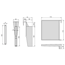 Emuca Lot de séparateurs pour l'intérieur des tiroirs Vertex-Concept, 900, Peint en blanc, Aluminium et Plastique.
