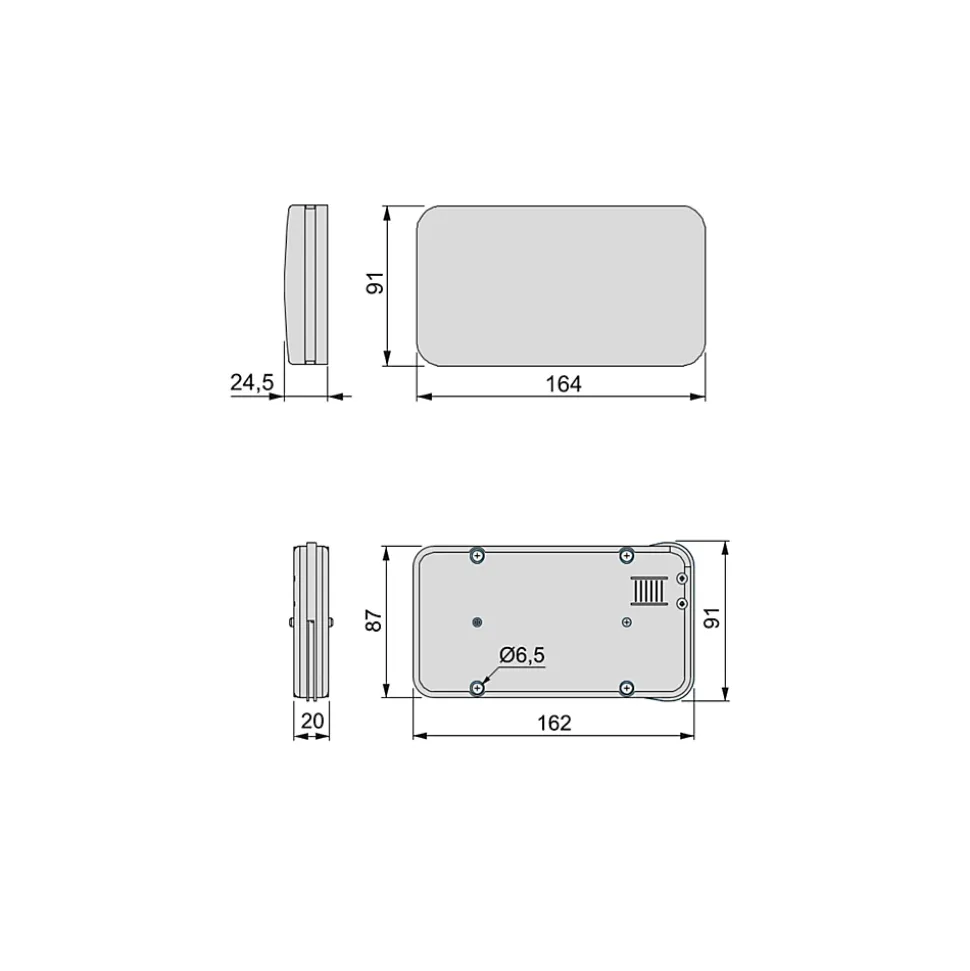 Emuca Mécanisme de porte relevable Miniwinch avec couvercle, 14kg, Acier et Plastique, Gris