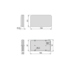 Emuca Mécanisme de porte relevable Miniwinch avec couvercle, 10kg, Acier et Plastique, Gris
