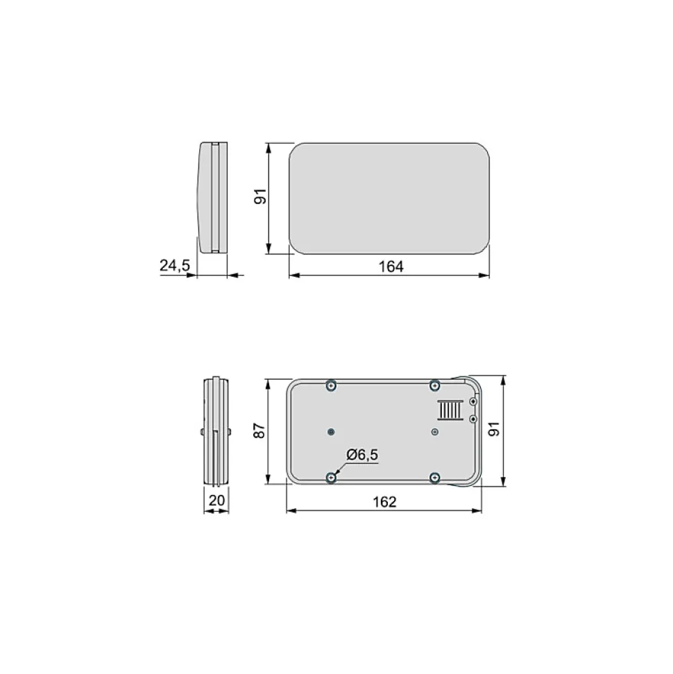 Emuca Mécanisme de porte relevable Miniwinch avec couvercle, 10kg, Acier et Plastique, Gris
