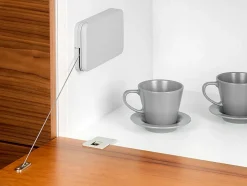 Emuca Mécanisme de porte relevable Miniwinch avec couvercle, 10kg, Acier et Plastique, Gris
