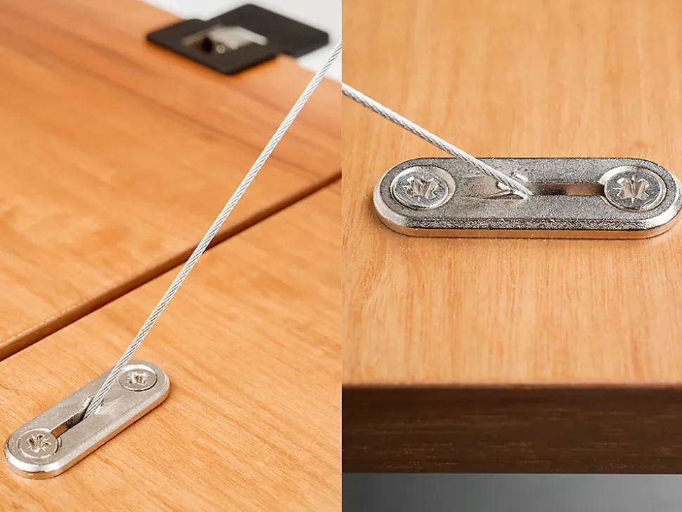 Emuca Mécanisme de porte relevable Miniwinch avec couvercle, 10kg, Acier et Plastique, Gris