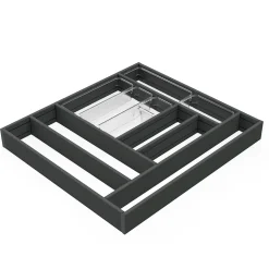 Emuca Organisateur de tiroirs Alumount 600x500, Aluminium, Gris antracite