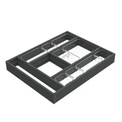Emuca Organisateur de tiroirs Alumount 450x500, Aluminium, Gris antracite
