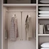 Emuca Penderie rabattable pour armoire Hang, 450 - 600, Peint gris pierre, Acier et Plastique.