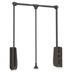 Emuca Penderie rabattable pour armoire Hang, 600 - 830, Peint en moka, Acier et Plastique.