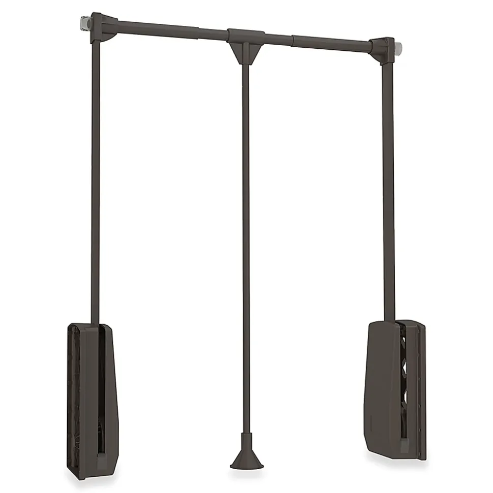Emuca Penderie rabattable pour armoire Hang, 830 - 1150, Peint en moka, Acier et Plastique.
