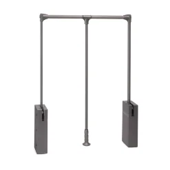 Emuca Penderie rabattable pour armoire Sway, 830 - 1150mm, Acier, Aluminium et Plastique, Peint en titane