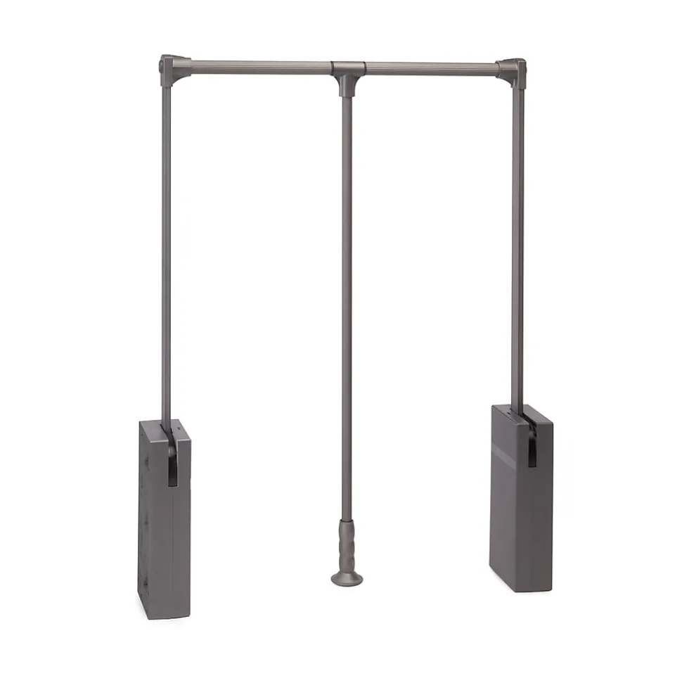 Emuca Penderie rabattable pour armoire Sway, 830 - 1150mm, Acier, Aluminium et Plastique, Peint en titane