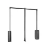 Emuca Penderie rabattable pour armoire Sling, 830 - 1150, Titane   , Acier et Plastique.