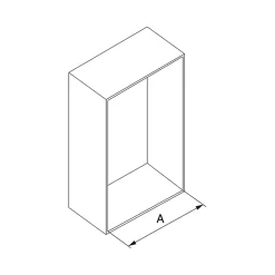 Emuca Penderie rabattable pour armoire Sway, 600 - 830mm, Acier, Aluminium et Plastique, Peint en titane
