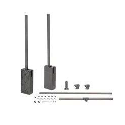 Emuca Penderie rabattable pour armoire Sway, 600 - 830mm, Acier, Aluminium et Plastique, Peint en titane