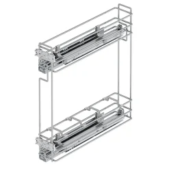 Emuca Porte-bouteilles extractible Suprastar avec fermeture amortie, module 200mm, acier, chromé