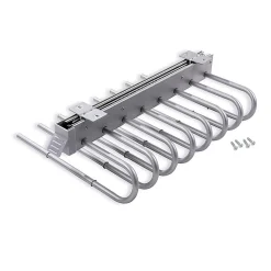 Emuca Porte-pantalons extractible, Droite, Peint en aluminium, Acier et Plastique.