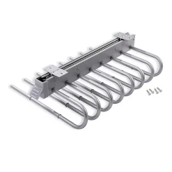 Emuca Porte-pantalons extractible, Droite, Peint en aluminium, Acier et Plastique.