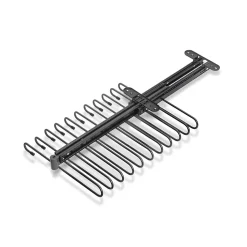 Emuca Porte-pantalons extractible, 11 tiges, guides d'extraction totale, Acier, Titane