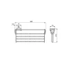 Emuca Porte-pantalons latéral extractible Self, Peint en aluminium, Acier et Plastique.