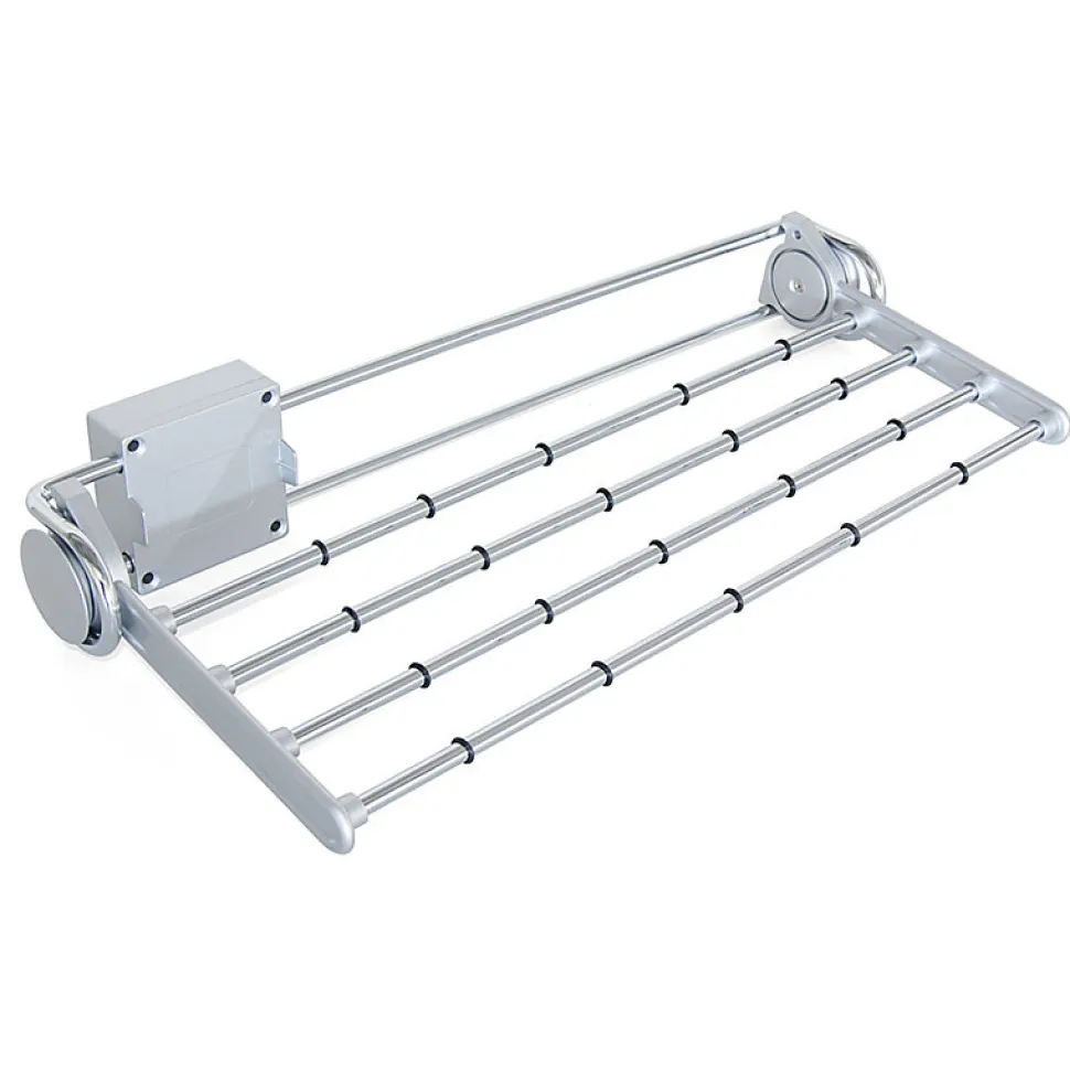 Emuca Porte-pantalons latéral extractible Self, Peint en aluminium, Acier et Plastique.