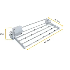 Emuca Porte-pantalons latéral extractible Self, Peint en aluminium, Acier et Plastique.