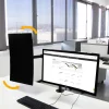Emuca Support ecran double 360 degres acier noir