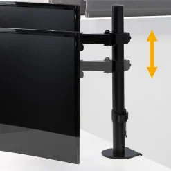 Emuca Support ecran inclinable et rotatif 360 acier noir