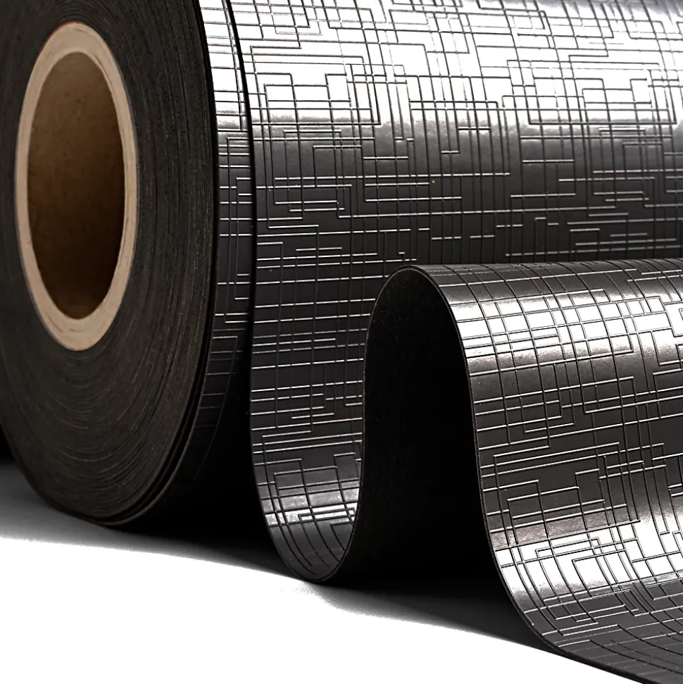 Emuca Tapis antidérapant pour tiroirs, Net, longueur 20m x 480mm, Plastique, Noir