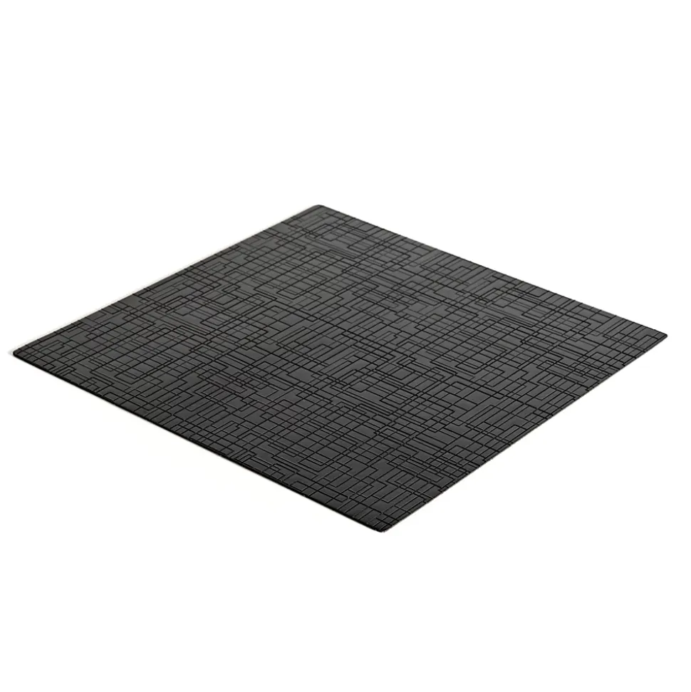 Emuca Tapis antidérapant pour tiroirs, Net, longueur 20m x 480mm, Plastique, Noir