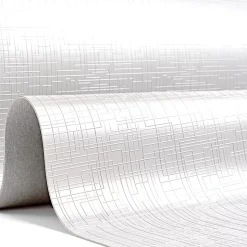 Emuca Tapis antidérapant pour tiroirs, Net, longueur 20m x 480mm, Plastique, Blanc