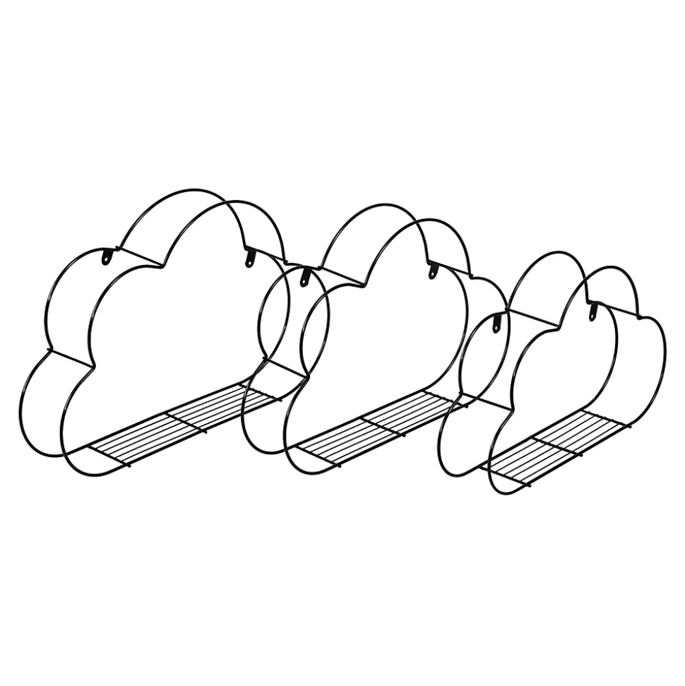 Ensemble de 3 Etagères Toender pour enfant en forme de nuage noir en.casa