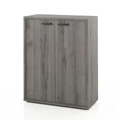 Ensemble de 8 meubles de bureau professionnel coloris gris effet bois collection SOON