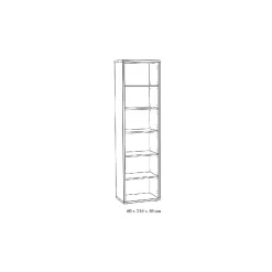 Ensemble de 8 meubles de bureau professionnel coloris gris effet bois collection SOON