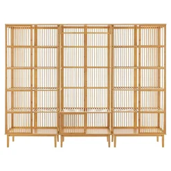 Ensemble de 1 portant Vemb et 2 étagères Trundholm bambou 185 x 240 x 45 cm naturel