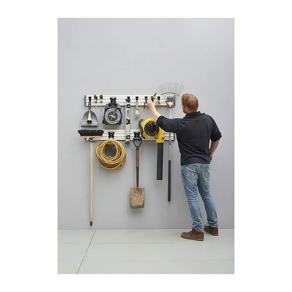 Ensemble de 2 rails 120 cm de rangement 18 accessoires STST22000 STANLEY