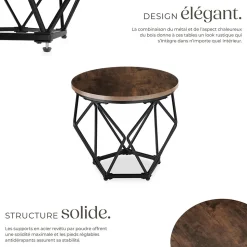 Ensemble de 2 Tables basses Style industriel