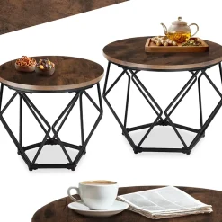 Ensemble de 2 Tables basses Style industriel