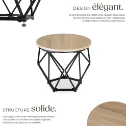 Ensemble de 2 Tables basses Style industriel