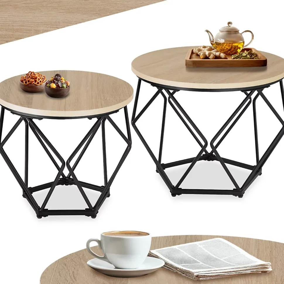 Ensemble de 2 Tables basses Style industriel