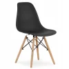 Ensemble de 2 tables rondes Valora KOVA 60 en bois de hêtre noir